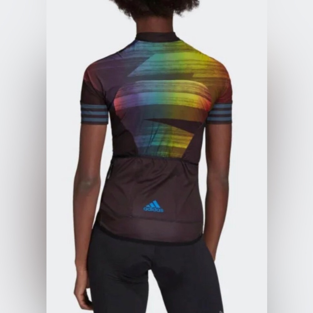 NEW WITH TAGS! Women's Adidas Adistar Pride Aerodynamic Cycling Jersey. Size L - Picture 2 of 16